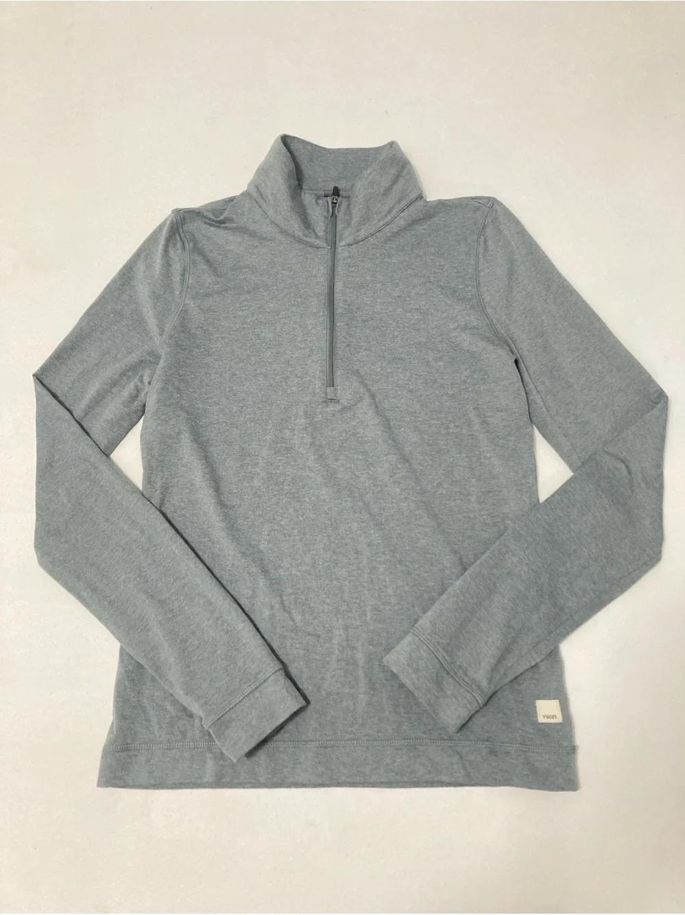 Vuori Women’s Halo Essential Half Zip Mock Neck M Dreamknick  Heather GrayVW284 - Picture 13 of 16